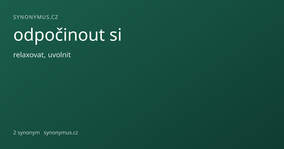 Náhled odkazu: odpočinout si