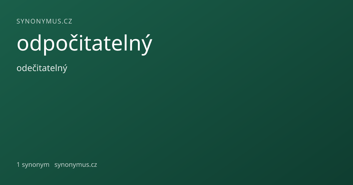 Náhled odkazu: odpočitatelný