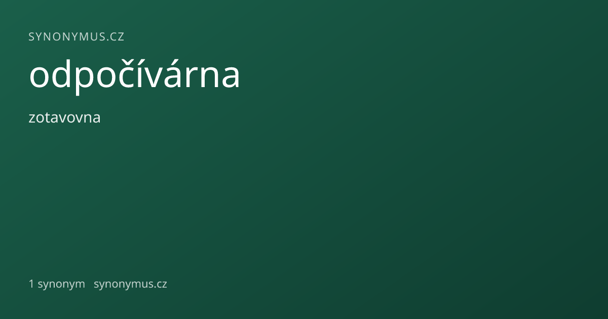 Náhled odkazu: odpočívárna