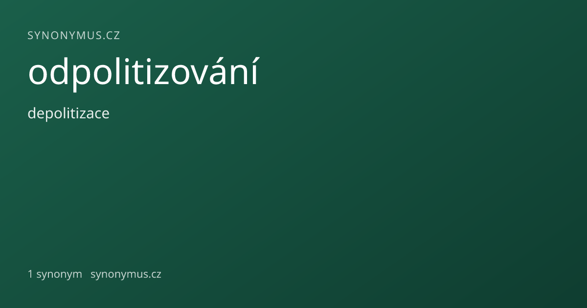 Náhled odkazu: odpolitizování