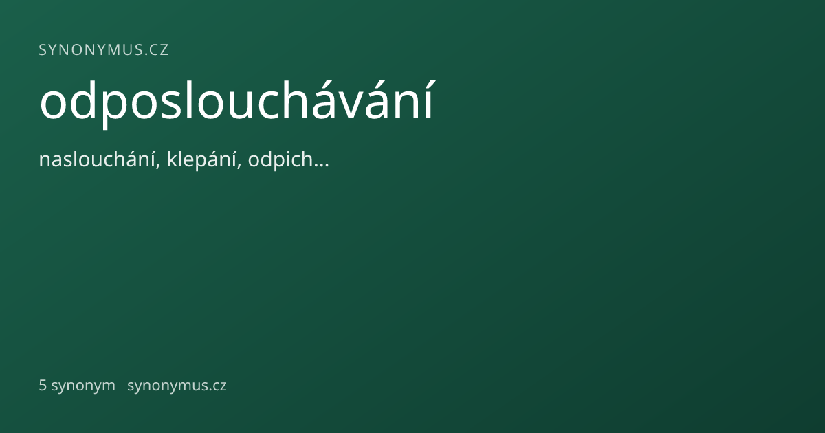 Náhled odkazu: odposlouchávání