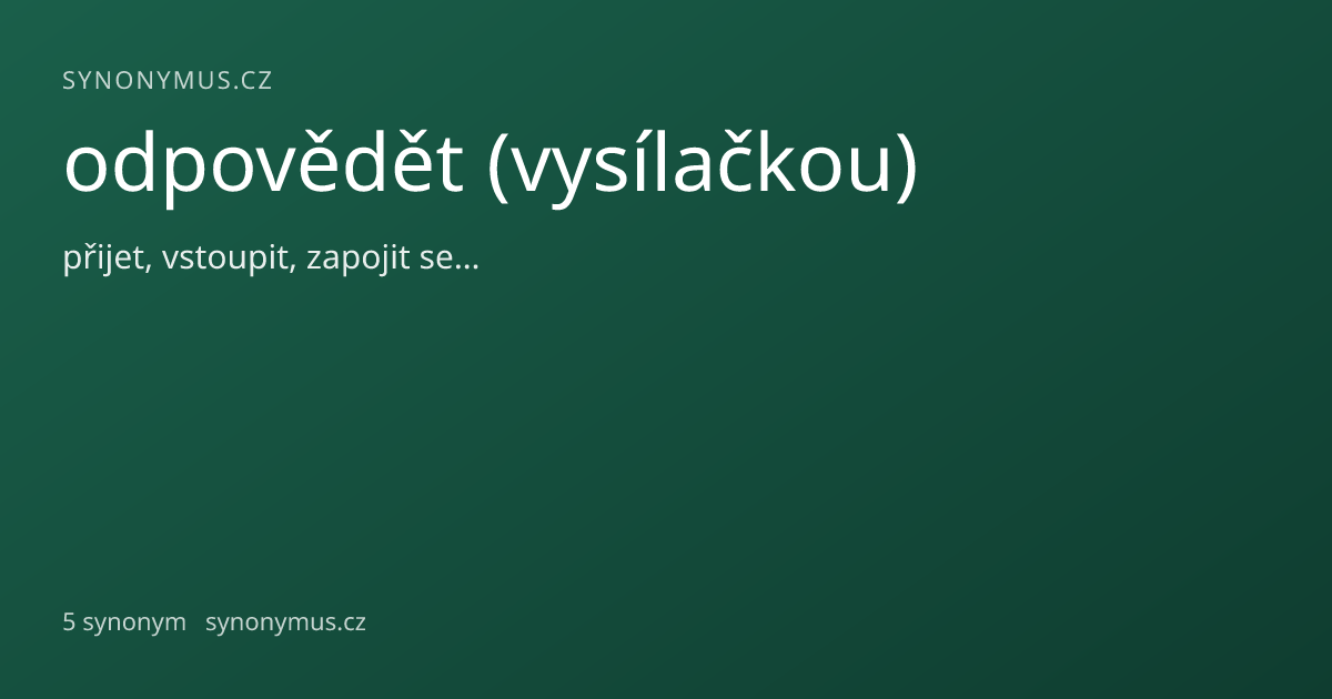 Náhled odkazu: odpovědět (vysílačkou)