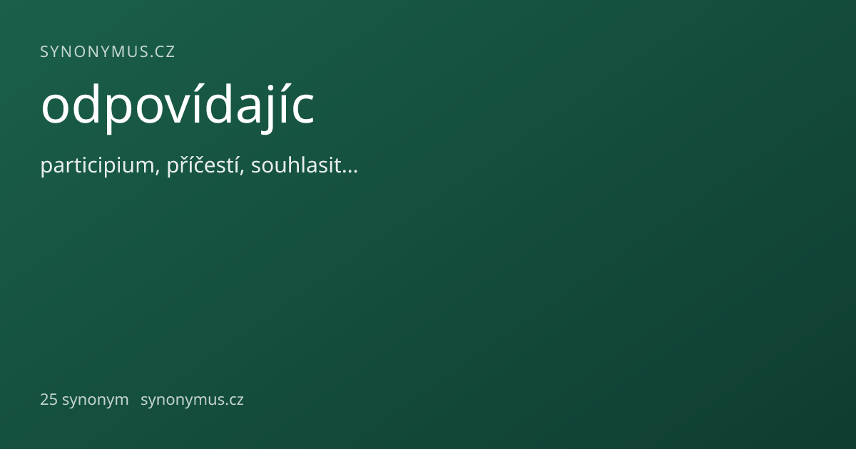 Náhled odkazu: odpovídajíc