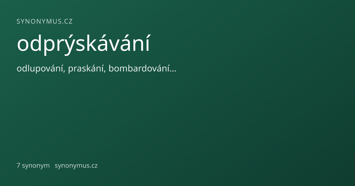 Náhled odkazu: odprýskávání