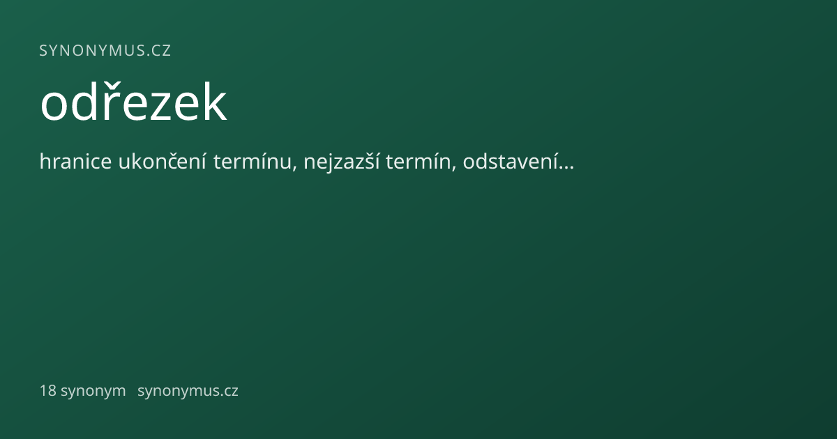 Náhled odkazu: odřezek