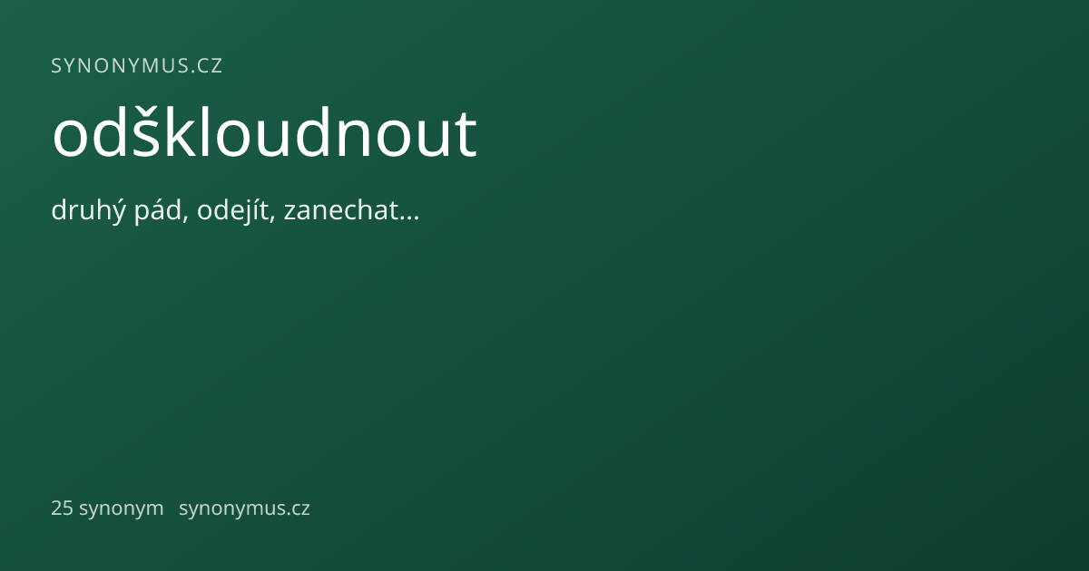Náhled odkazu: odškloudnout