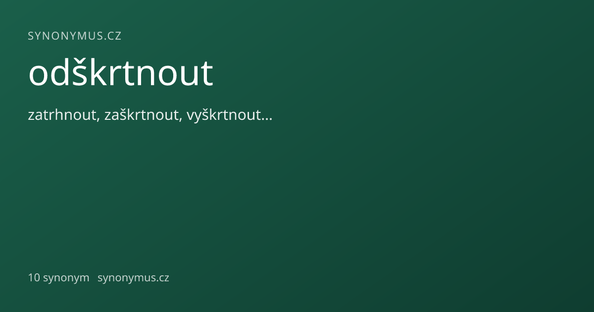 Náhled odkazu: odškrtnout