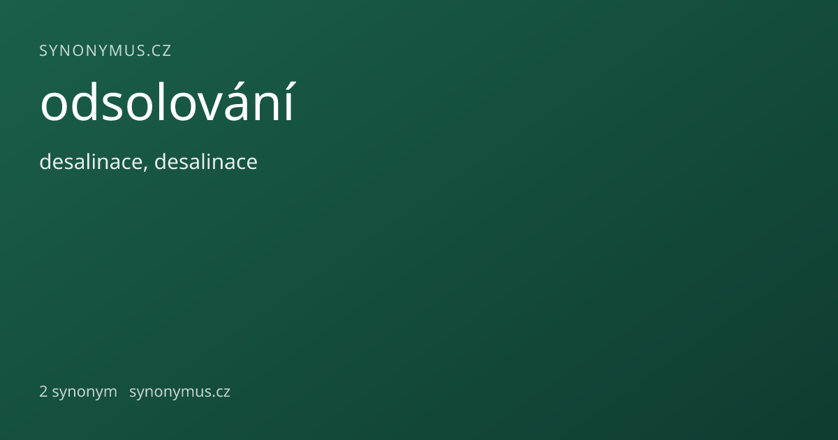 Náhled odkazu: odsolování
