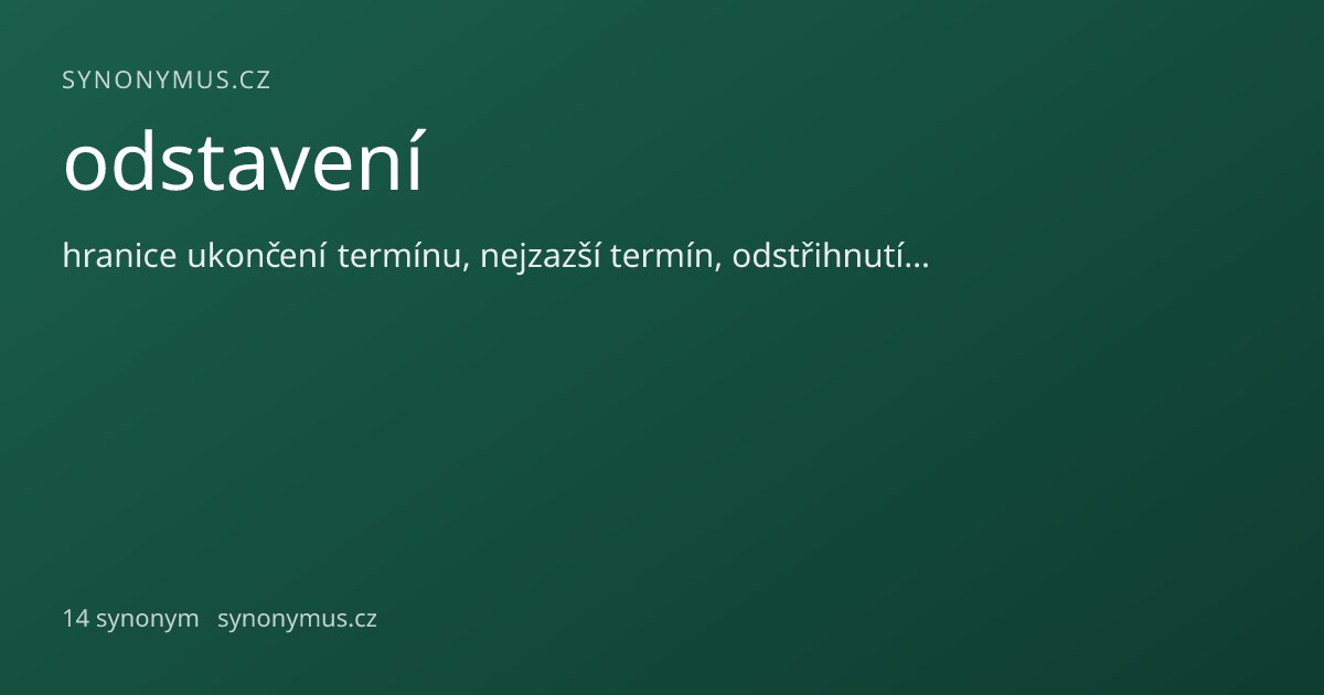 Náhled odkazu: odstavení
