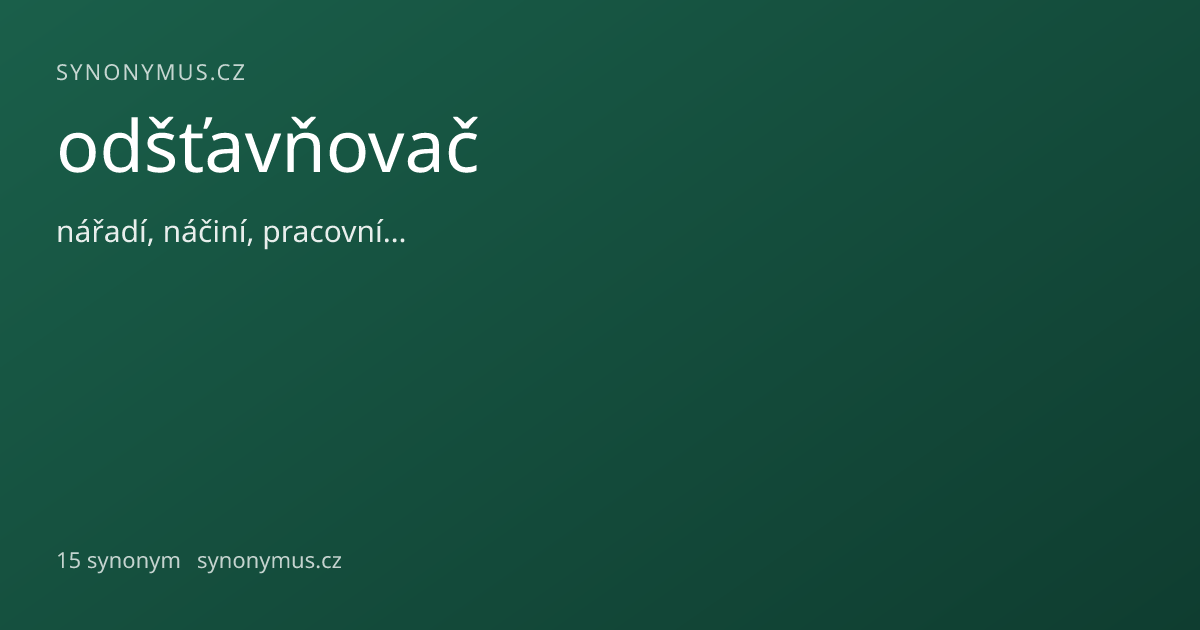 Náhled odkazu: odšťavňovač