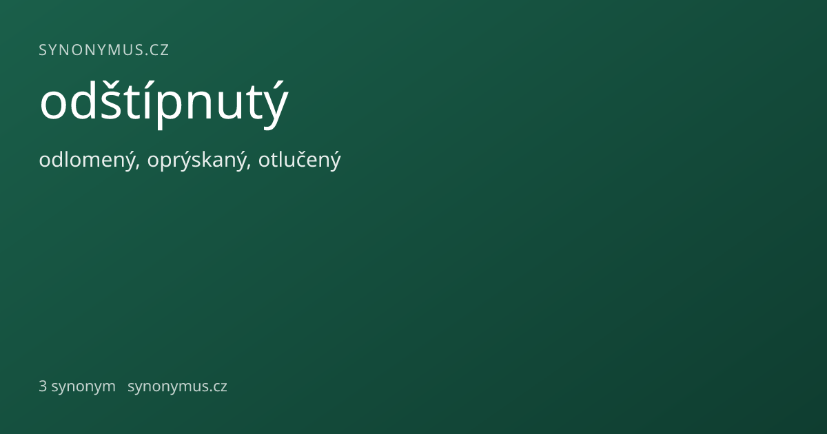 Náhled odkazu: odštípnutý