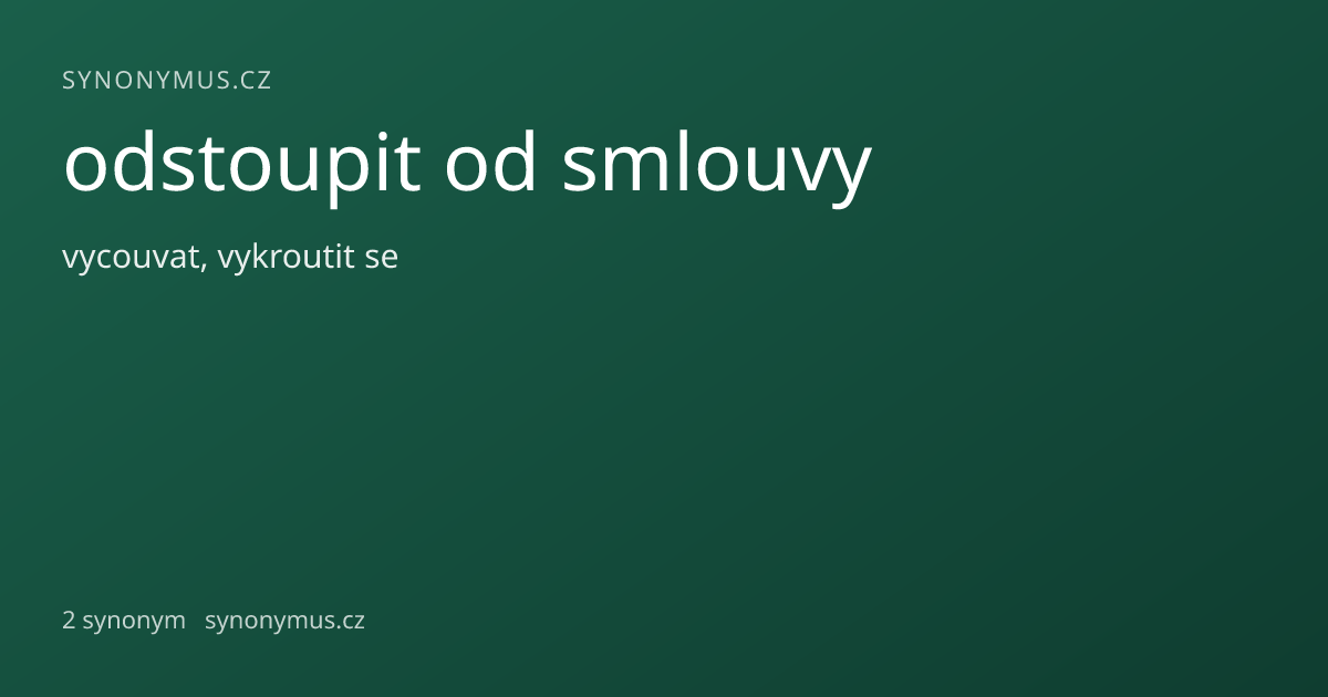 Náhled odkazu: odstoupit od smlouvy