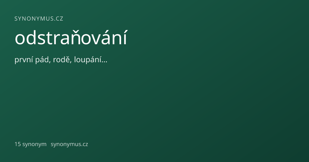 Náhled odkazu: odstraňování
