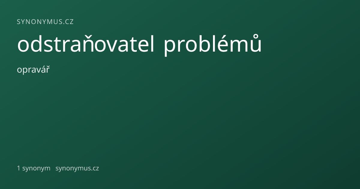 Náhled odkazu: odstraňovatel problémů
