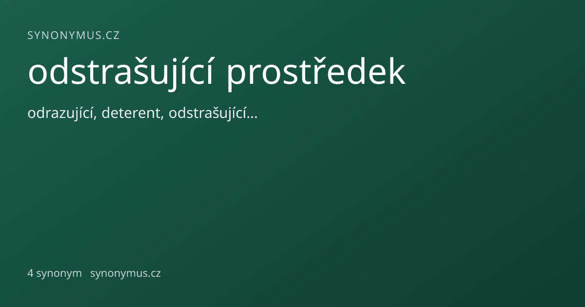 Náhled odkazu: odstrašující prostředek