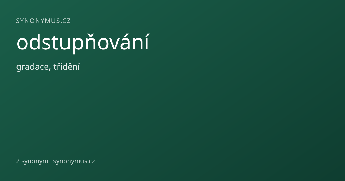 Náhled odkazu: odstupňování