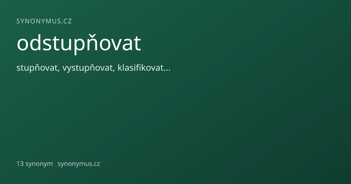 Náhled odkazu: odstupňovat