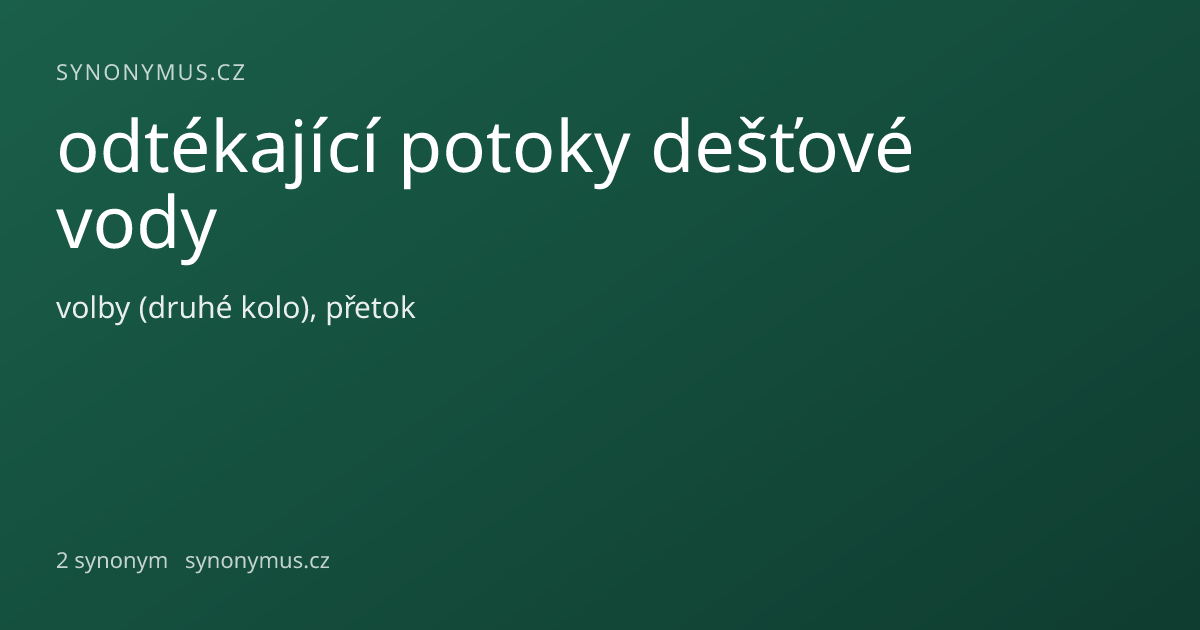 Náhled odkazu: odtékající potoky dešťové vody