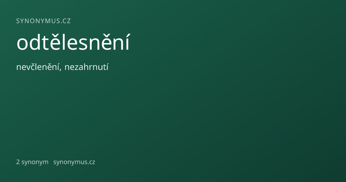 Náhled odkazu: odtělesnění