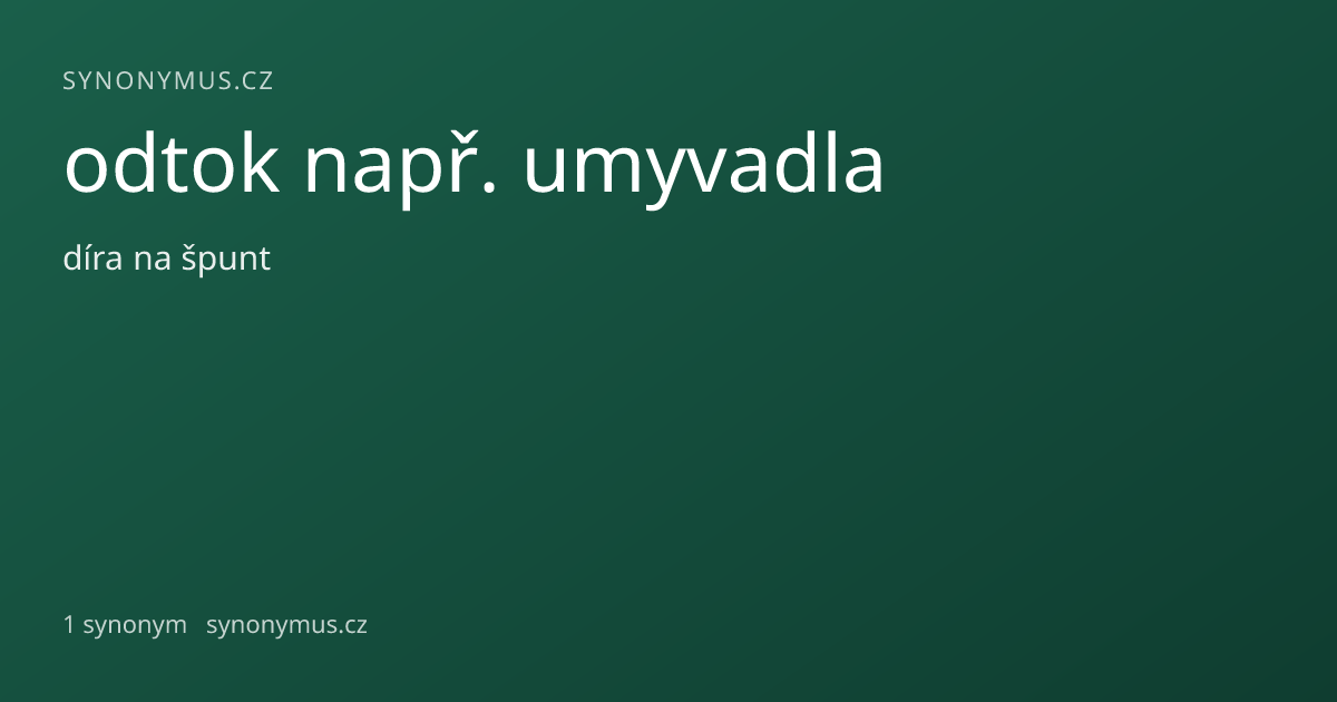 Náhled odkazu: odtok např. umyvadla