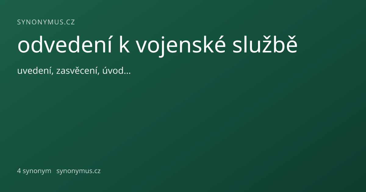 Náhled odkazu: odvedení k vojenské službě