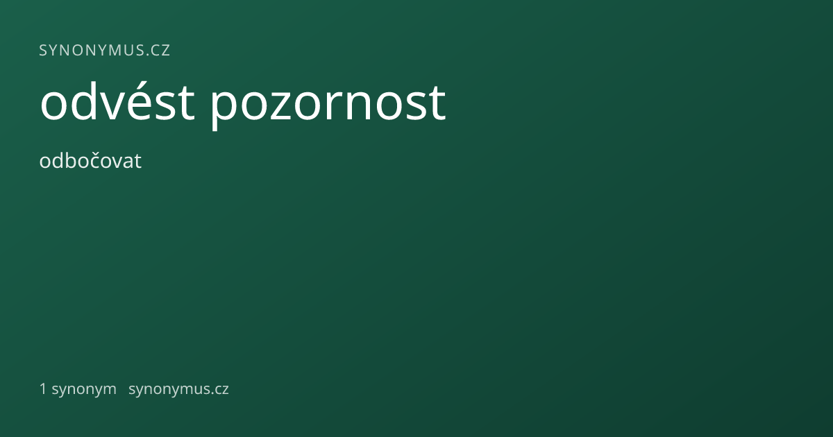 Náhled odkazu: odvést pozornost