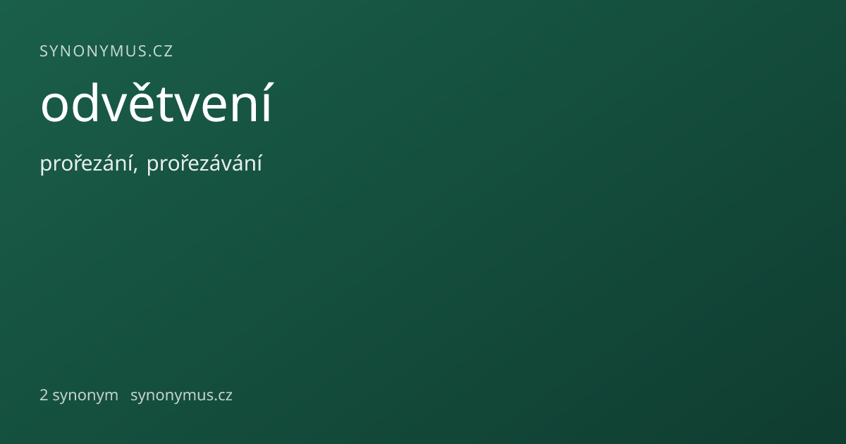 Náhled odkazu: odvětvení