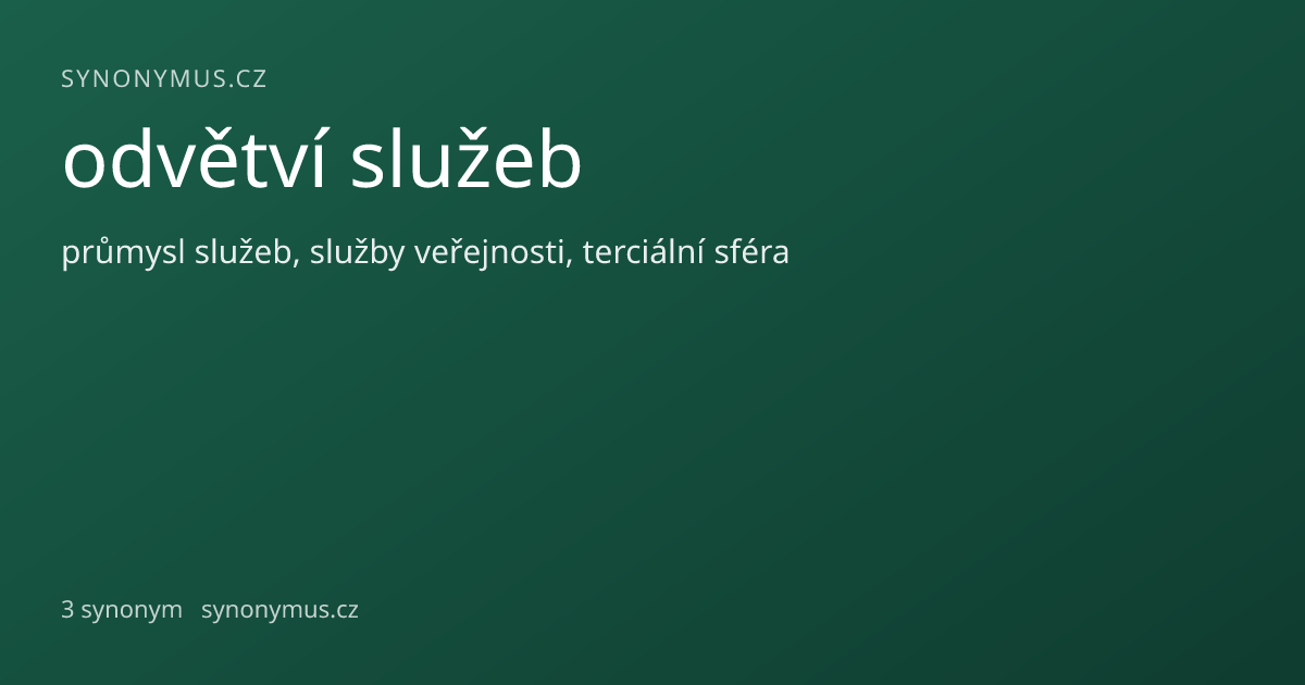 Náhled odkazu: odvětví služeb