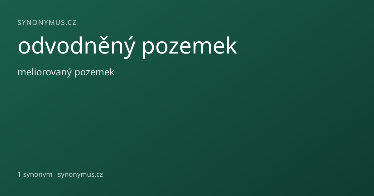 Náhled odkazu: odvodněný pozemek