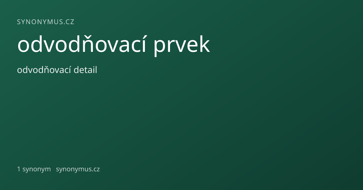 Náhled odkazu: odvodňovací prvek