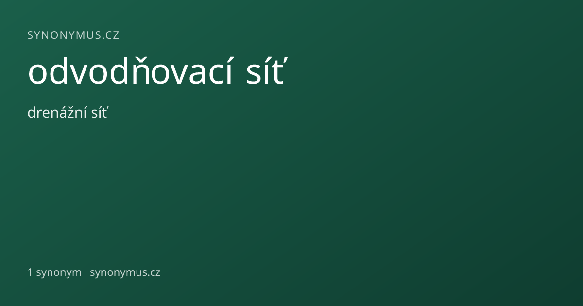 Náhled odkazu: odvodňovací síť