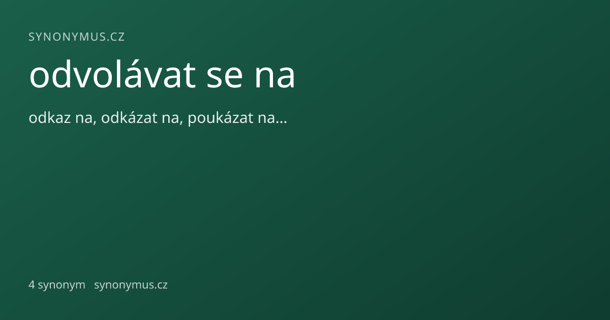 Náhled odkazu: odvolávat se na