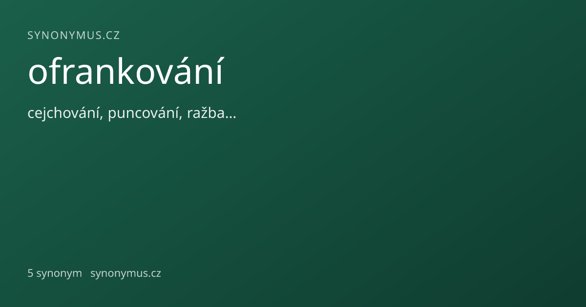 Náhled odkazu: ofrankování