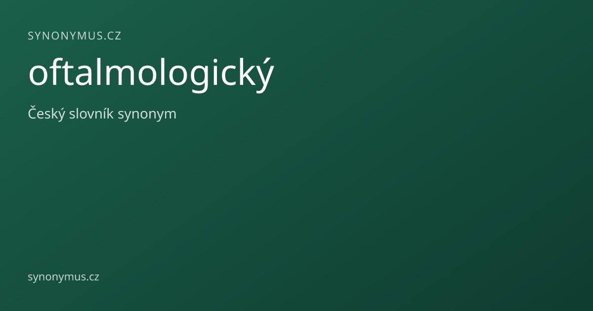 Náhled odkazu: oftalmologický