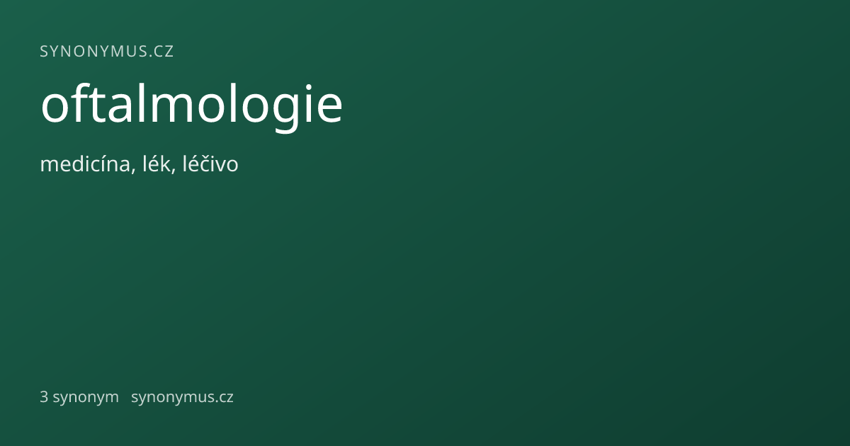 Náhled odkazu: oftalmologie