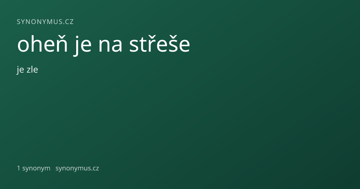 Náhled odkazu: oheň je na střeše