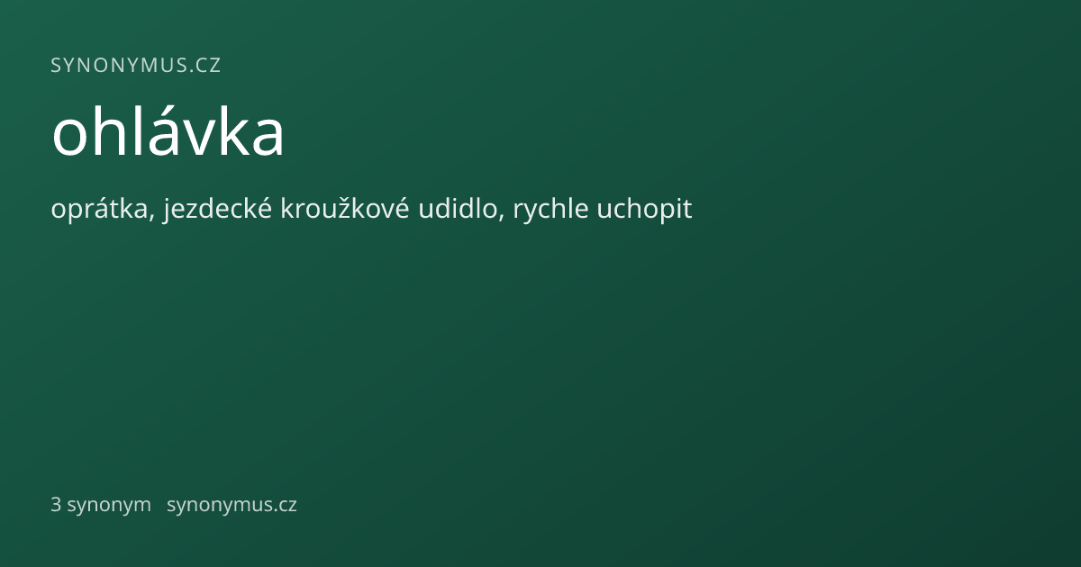 Náhled odkazu: ohlávka