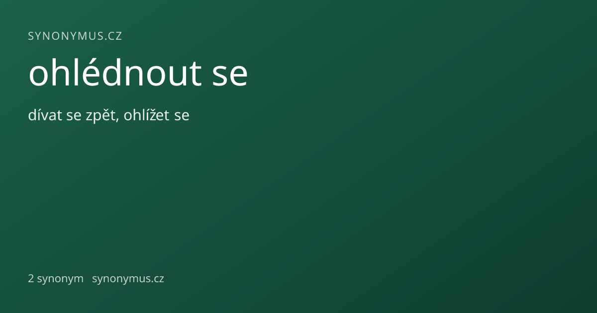 Náhled odkazu: ohlédnout se