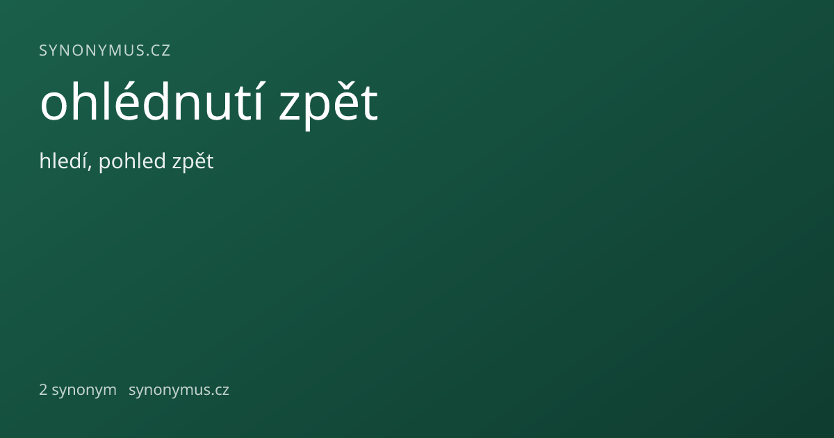 Náhled odkazu: ohlédnutí zpět