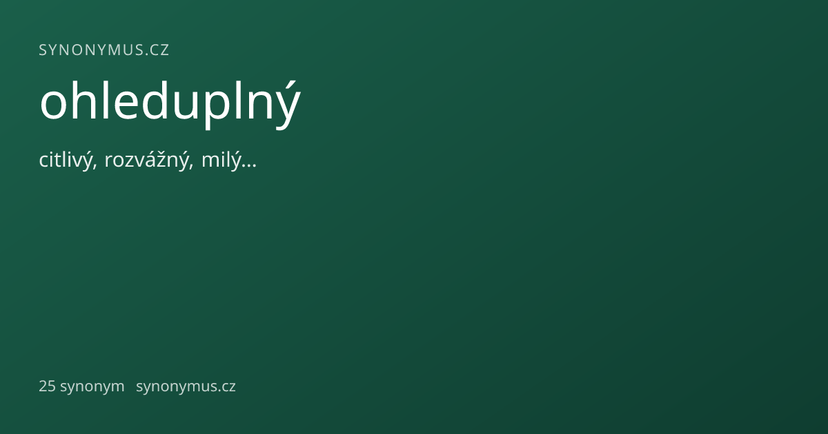 Náhled odkazu: ohleduplný