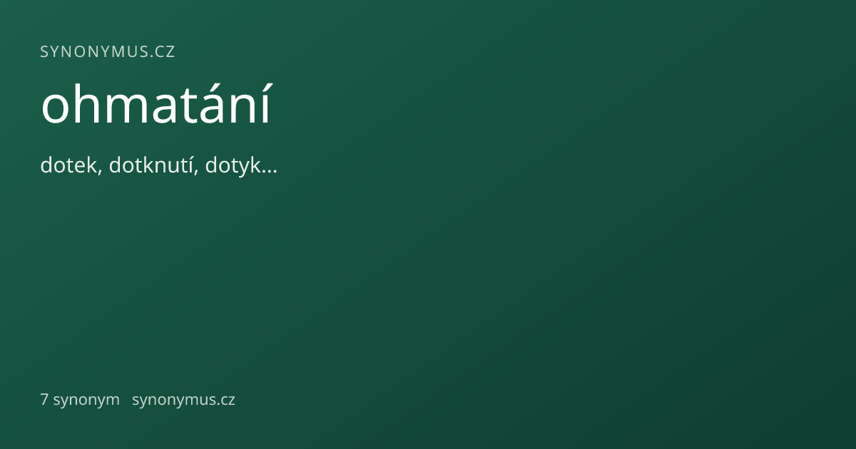 Náhled odkazu: ohmatání