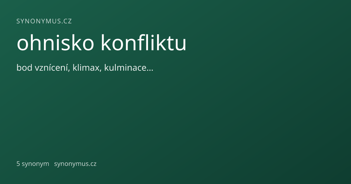 Náhled odkazu: ohnisko konfliktu