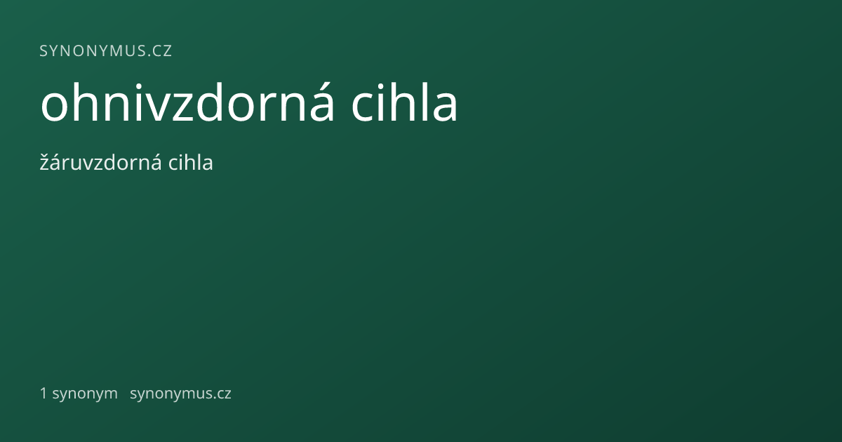 Náhled odkazu: ohnivzdorná cihla