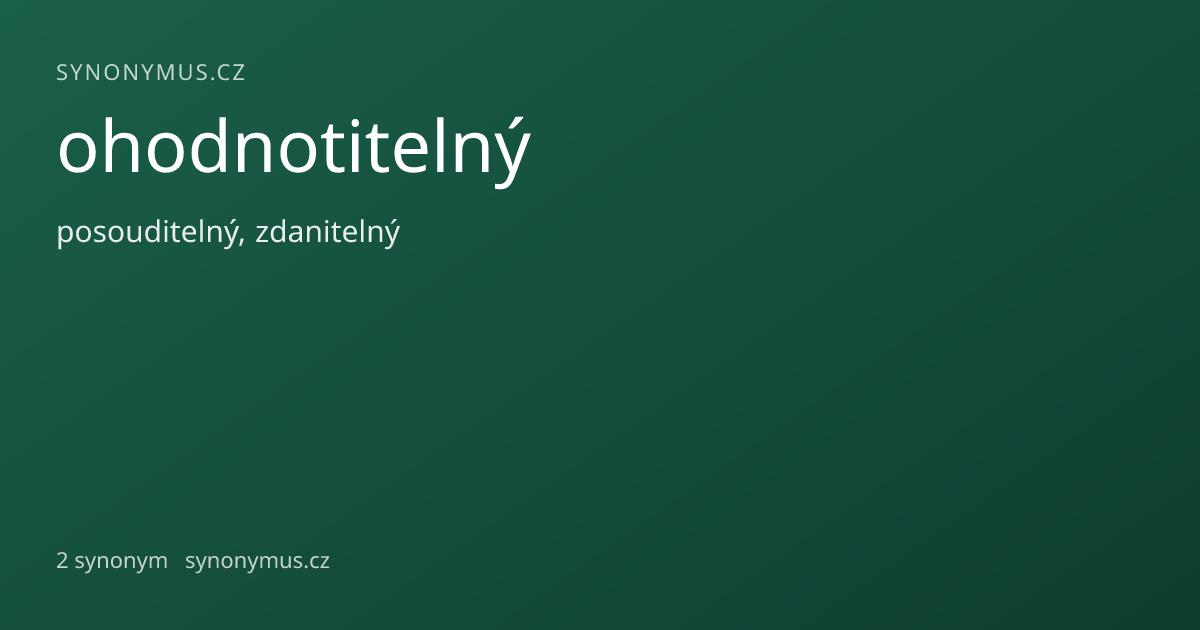 Náhled odkazu: ohodnotitelný