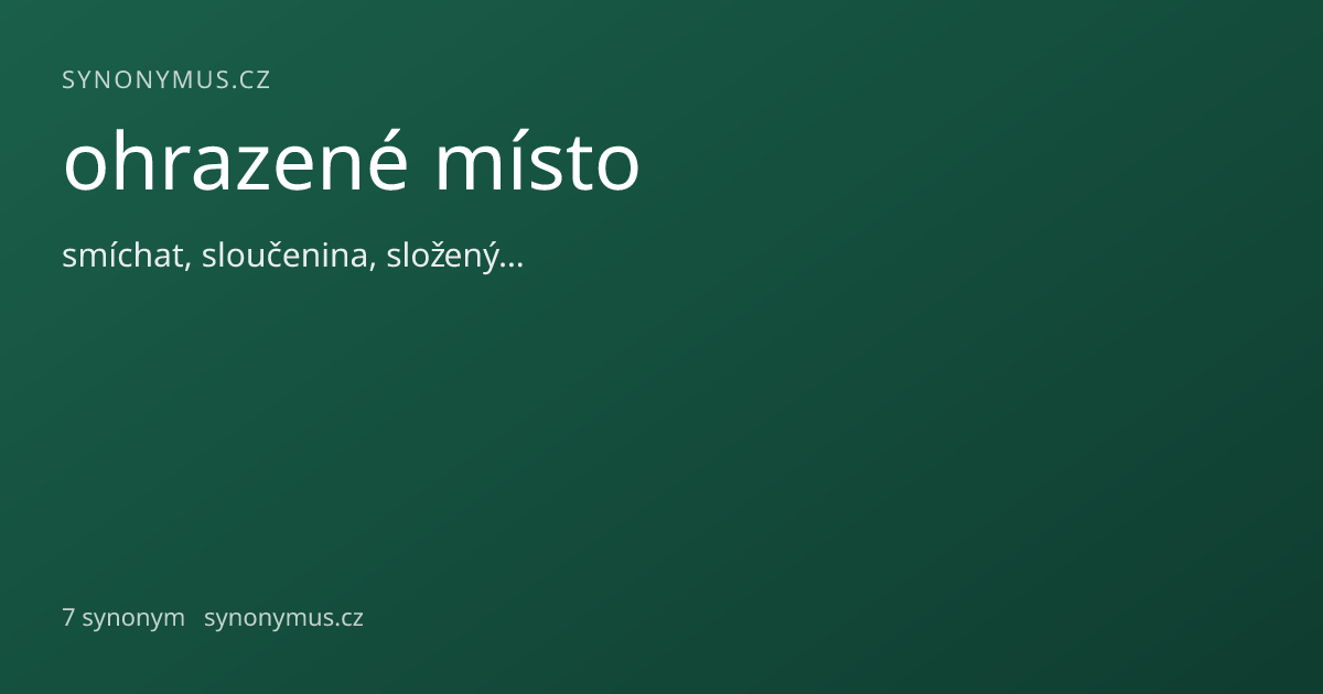 Náhled odkazu: ohrazené místo