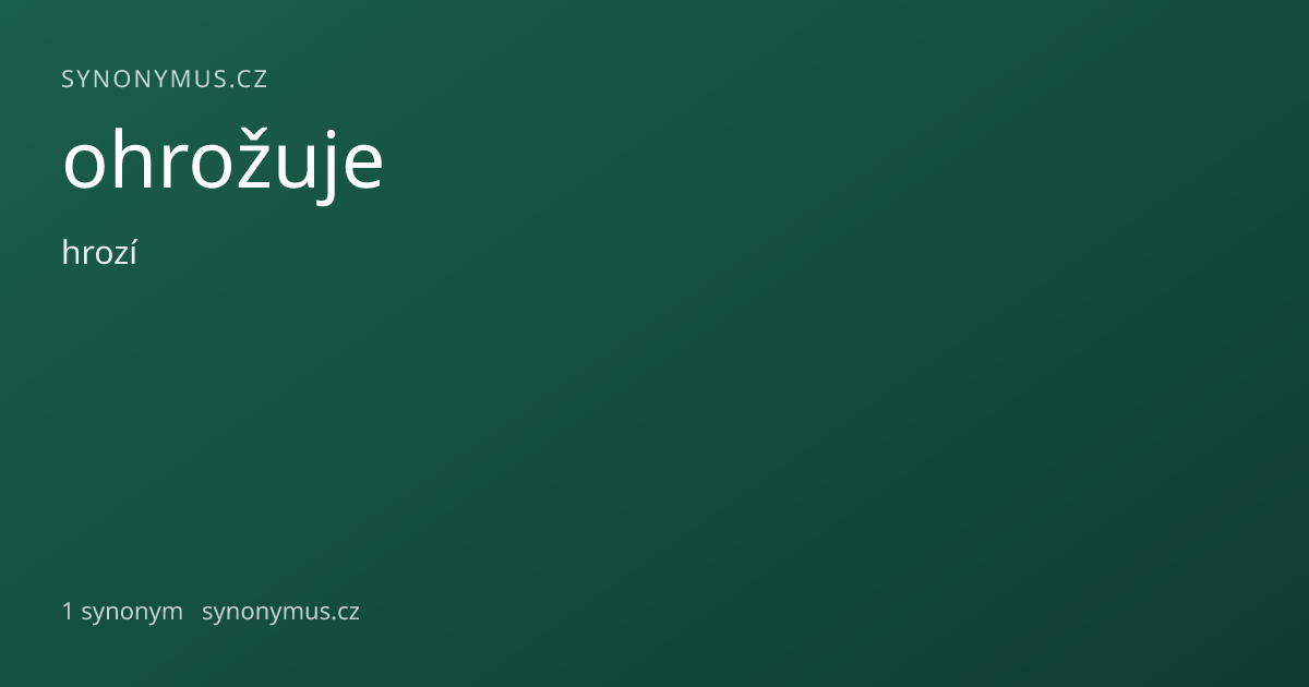 Náhled odkazu: ohrožuje