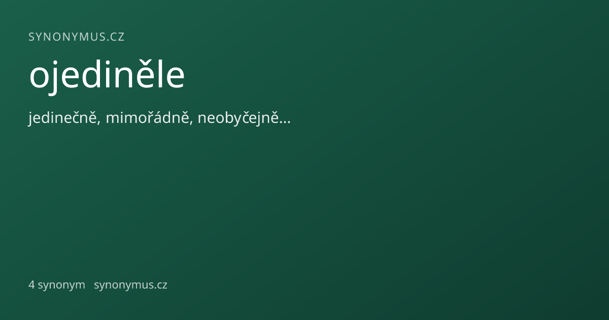 Náhled odkazu: ojediněle