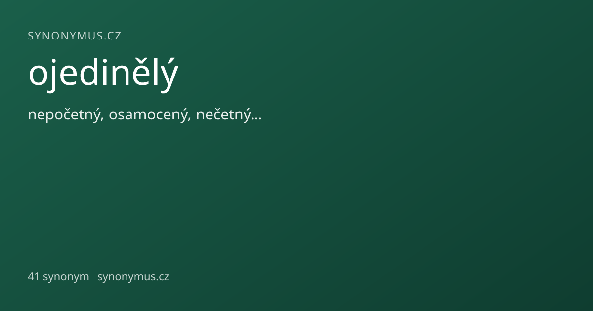 Náhled odkazu: ojedinělý
