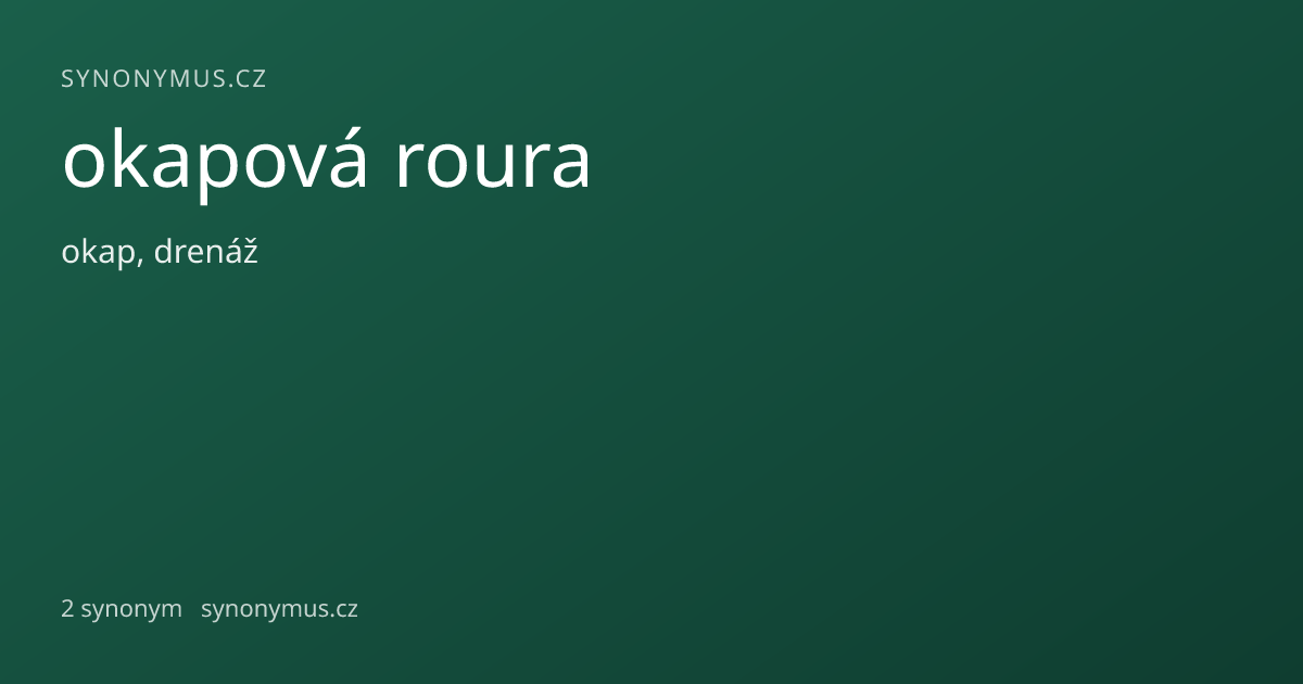 Náhled odkazu: okapová roura