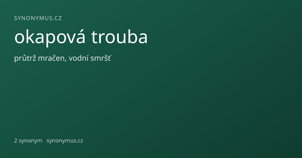 Náhled odkazu: okapová trouba